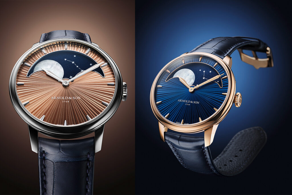 arnold-&-son’s-latest-moon-phase-models-shine-with-new-dial-finishes