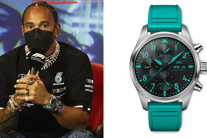 lewis-hamilton-wore-3-watches,-including-iwc’s-latest,-in-protest-of-formula-1’s-jewelry-ban