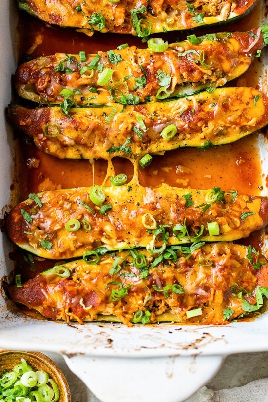 chicken-enchilada-stuffed-zucchini