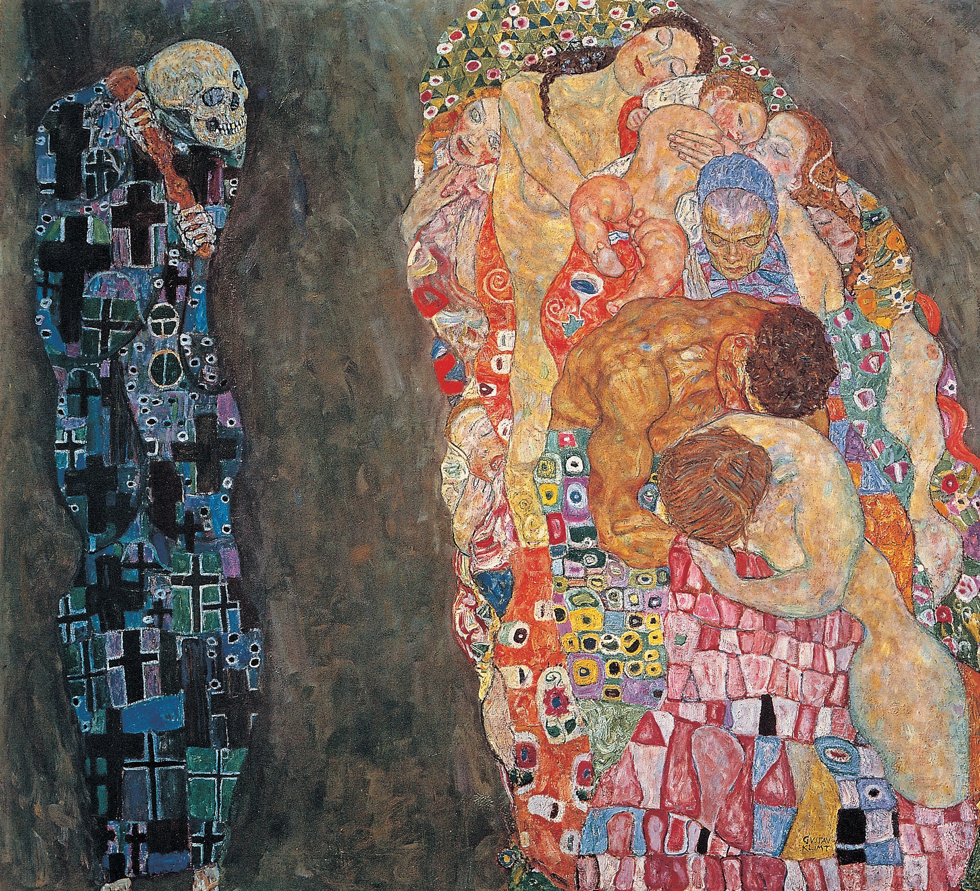 climate-activists-throw-dye-over-klimt’s-masterpiece-death-and-life-at-vienna’s-leopold-museum