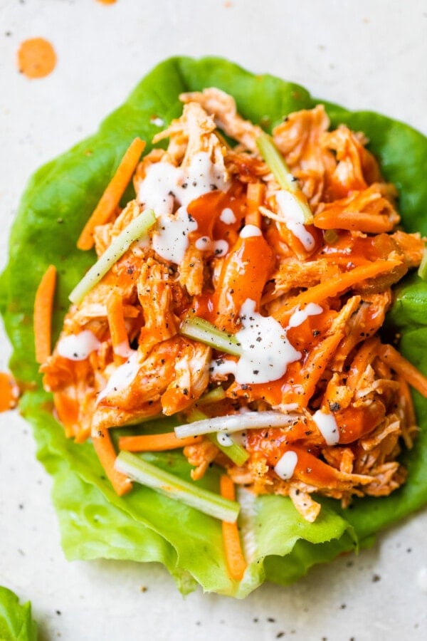 buffalo-chicken-lettuce-wraps