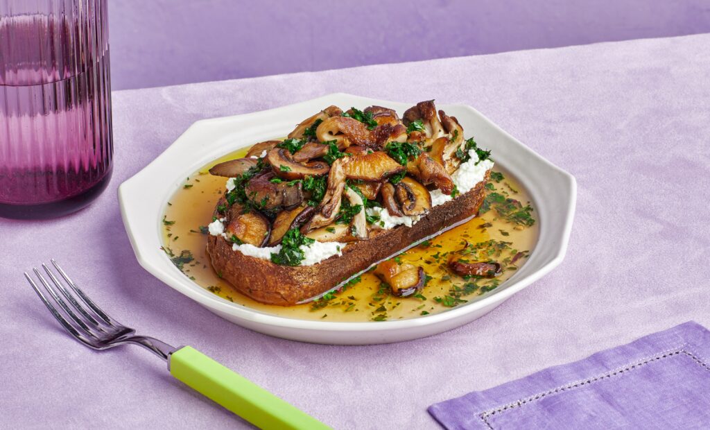 crispy-mushroom-and-ricotta-toast